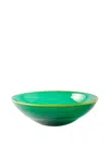 La Doublej Spiral-effect Murano Glass Bowl (25,6cm) In Green