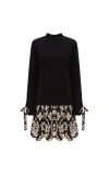 La Doublej Cotton-blend Sporty Mini Dress In Ghirlanda Black
