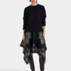 La Doublej Sporty Foulard Midi Dress In Herald Placée Black