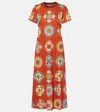 La Doublej Sporty Swing Cotton Jersey Maxi Dress In Red