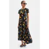 La Doublej Sporty Swing Dress Borboni Black In Black