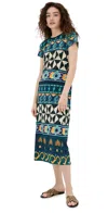 La Doublej Geometric-pattern Cotton Dress In Casareale Barre'