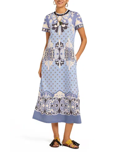 La Doublej Sporty Swing Dress Placee In Blue