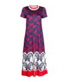La Doublej Sporty Swing Floral-print Midi Dress In Pigmy Palm