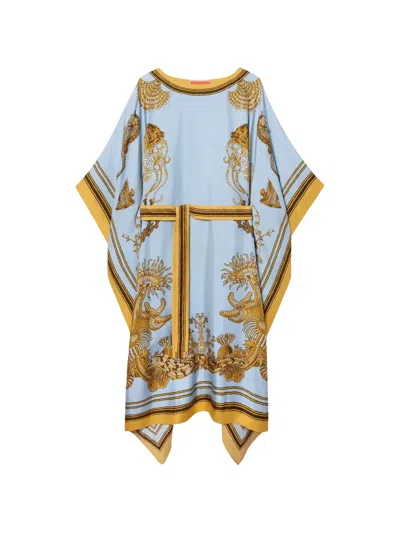 La Doublej Square Kaftan Dress In Blue