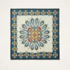 La Doublej Square Scarf In Nucleus Placée Blue