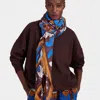 La Doublej Square Scarf In Palazzo Light Blue