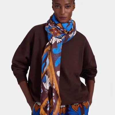 La Doublej Square Scarf In Palazzo Light Blue