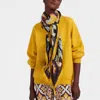 La Doublej Square Scarf In Palazzo Yellow