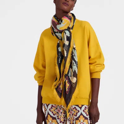 La Doublej Square Scarf In Palazzo Yellow