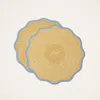 La Doublej Straw Cloud Placemats Set Of 2 In Solid Light Blue
