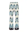 La Doublej 24/7 Printed Cotton-blend Twill Slim-leg Pants In Scirocco Placée Ivory