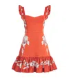 La Doublej La Double J Gingerbread Floral-printed Twill Mini Dress