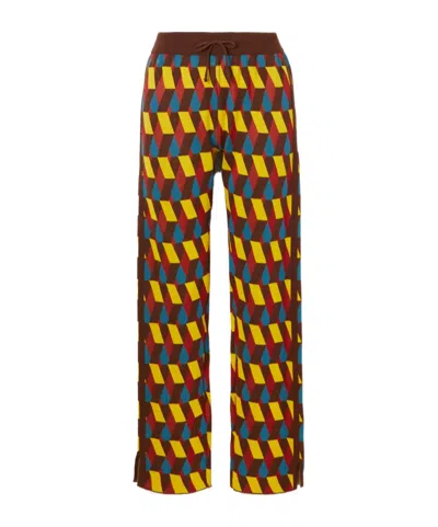 La Doublej Striped Casual Pants In Multi