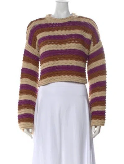 Pre-owned La Doublej Striped Crew Neck Sweater In Multi