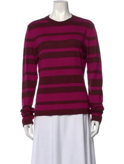 Pre-owned La Doublej Striped Crew Neck Sweater In Multicolor