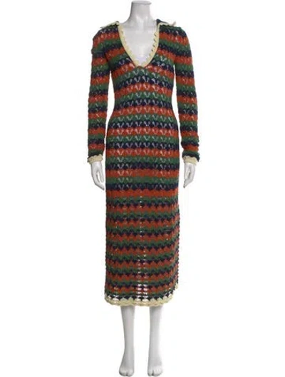 Pre-owned La Doublej Striped Long Dress In Multi
