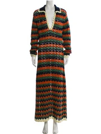 Pre-owned La Doublej Striped Long Dress In Multi