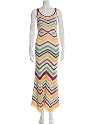 Pre-owned La Doublej Striped Long Dress In Multi