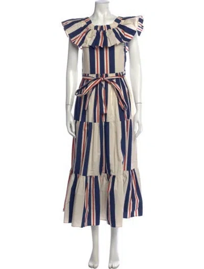 Pre-owned La Doublej Striped Long Dress W/ Tags In White