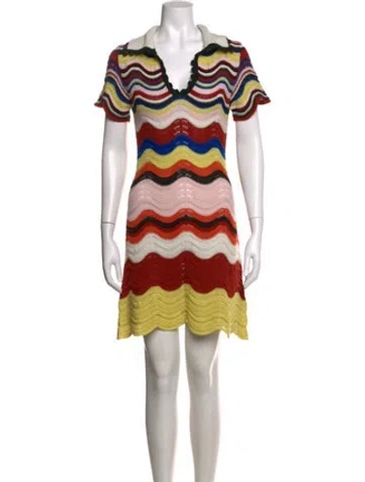 Pre-owned La Doublej Striped Mini Dress In Multi