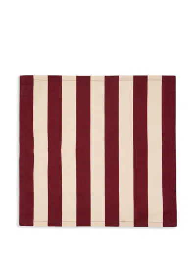 La Doublej Striped Napkins (set Of Two) In Red