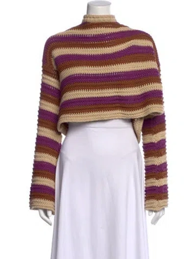 Pre-owned La Doublej Striped Turtleneck Sweater In Multi