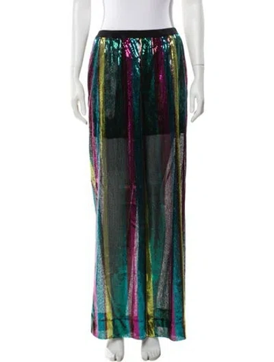 Pre-owned La Doublej Striped Wide Leg Pants W/ Tags In Green