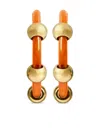 La Doublej Studded Hoop Earrings In Gold