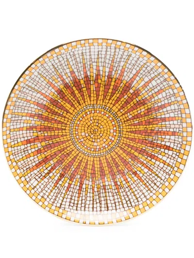 La Doublej Sun Mosaic Porcelain Plate (13cm) In Orange