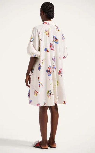 La Doublej Sunburst Dress Infiorata White