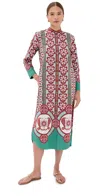 La Doublej Sundowner Floral-print Cotton-poplin Midi Shirt Dress In Multi