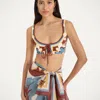 La Doublej Sunset Floral Bikini Top In Multi