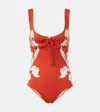 La Doublej Floral Sunset Swimsuit