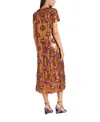 La Doublej Super Textured Sequins Rust Swing Dress In Textured Sequins Rust