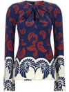 La Doublej La Double J 'superflare' Blouse In Blau