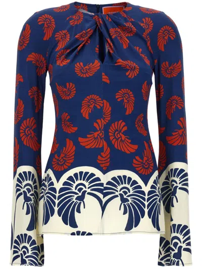 La Doublej La Double J 'superflare' Blouse In Multicolor