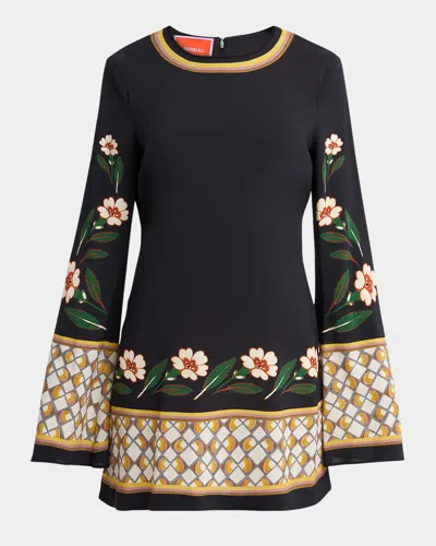 LA DOUBLEJ SUPREMES-PRINT MINI SWING DRESS