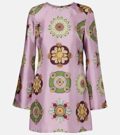 LA DOUBLEJ SUPREMES SWING SILK TWILL MINIDRESS