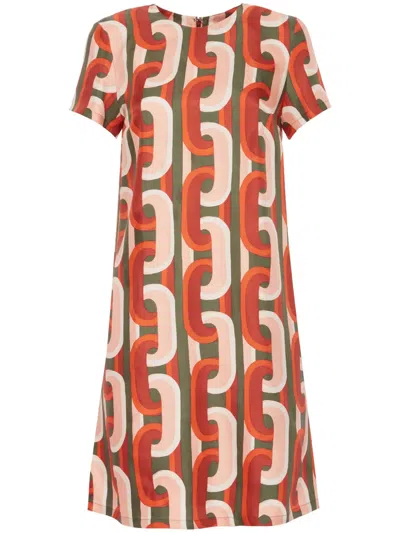 La Doublej La Double J Woman Midi Dress Military Green Size M Cotton In Multi