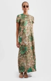 La Doublej Swing Dress Anemone Pink Olive In Brown