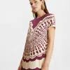 La Doublej Swing Dress In Fans Placée Purple