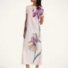 La Doublej Swing Midi Dress In Iris Placée Ivory
