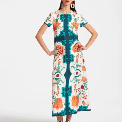 La Doublej Swing Dress In Morpheus Placée Orange