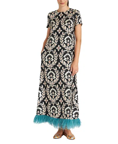 LA DOUBLEJ LA DOUBLEJ SWING DRESS WITH FEATHERS
