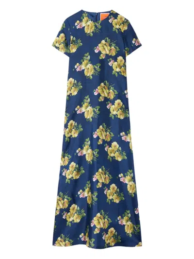 LA DOUBLEJ SWING FLORAL-PRINT MAXI DRESS
