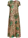 La Doublej Swing-kleid Mit Blumen-print In Neutrals