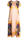 La Doublej Kleid Mit Grafischem Print In Pink