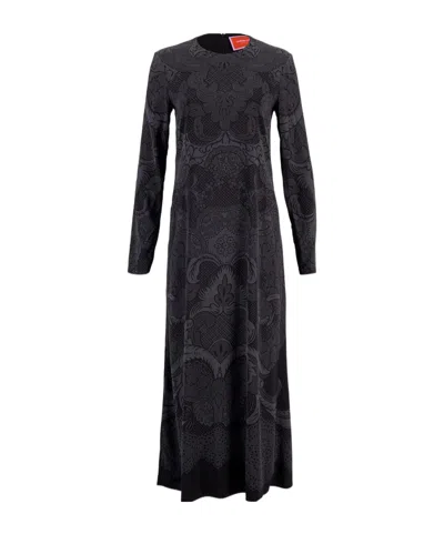 La Doublej Swing Midi Dress In Black