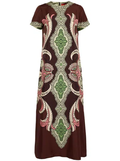 La Doublej Swing Dress In Brown